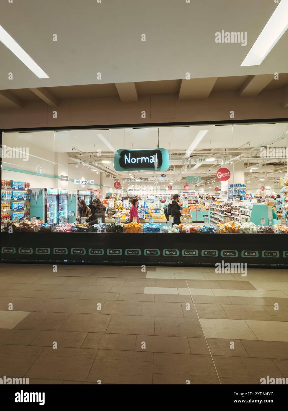 Normal Store Inside Paris, France - Mar 16, 2024: A large Normal store in France with ...