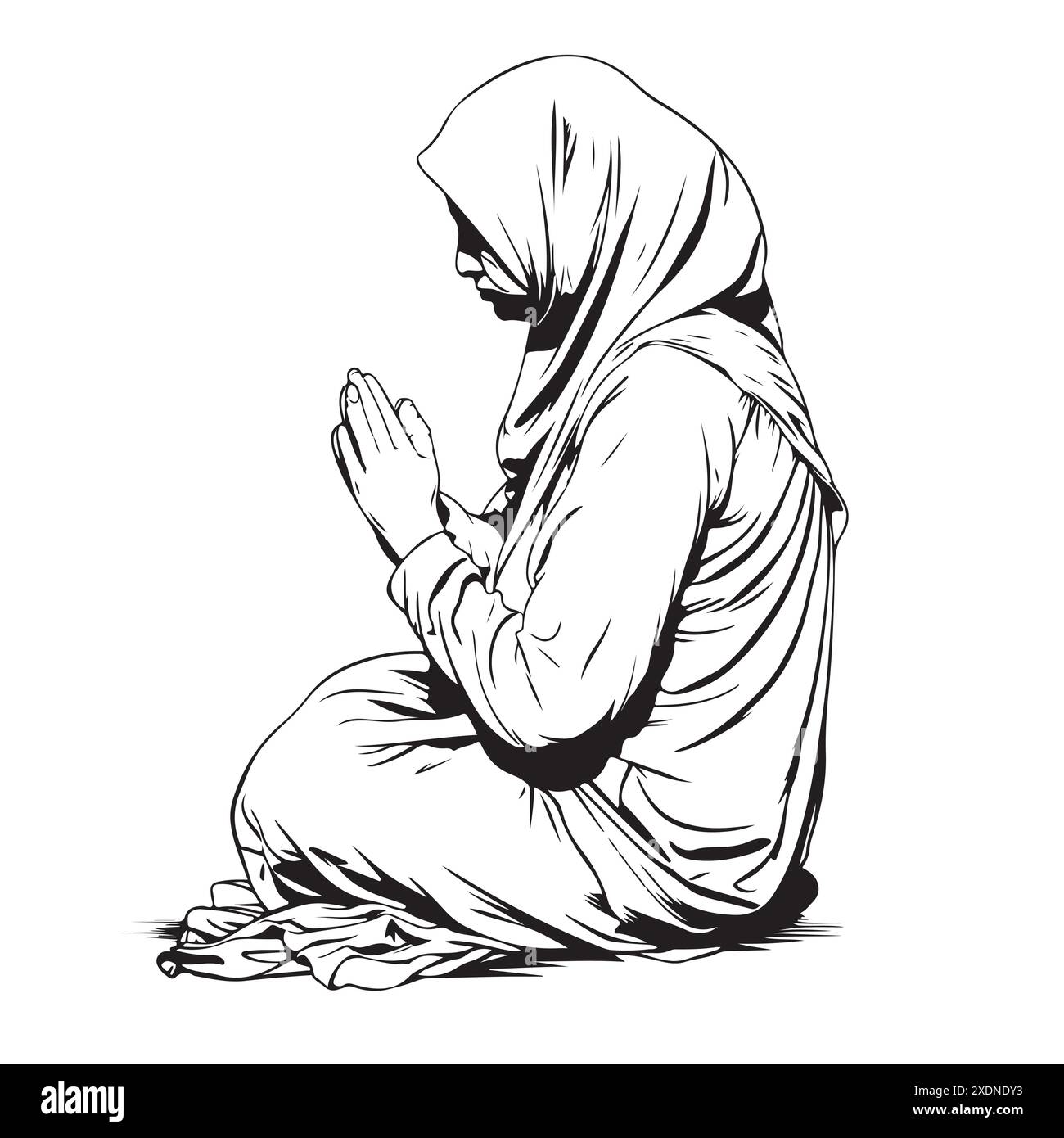 Muslim Women Praying Vector Illustration Stock Vector Image Art Alamy muslim-women-praying-vector-illustration-stock-vector-image-art-alamy