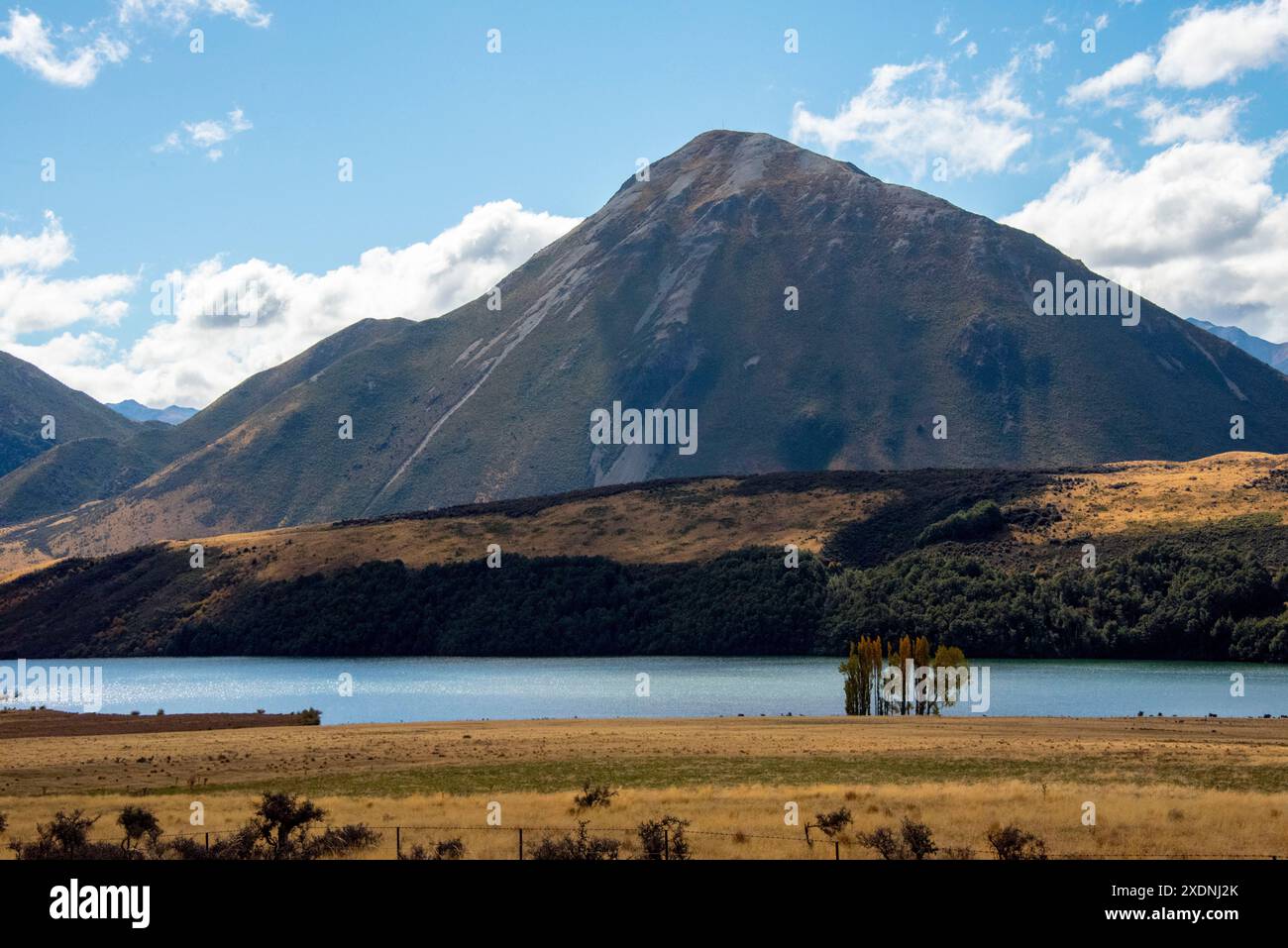 Lake Grasmere - New Zealand Stock Photo