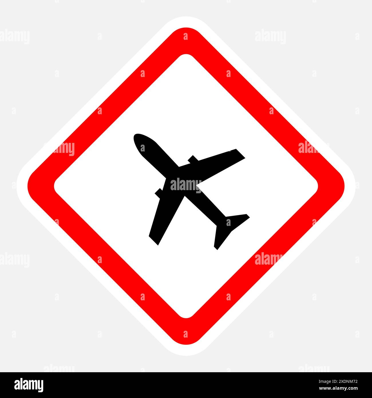 Airport ahead sign stock illustration. Vector design. Stock Vector
