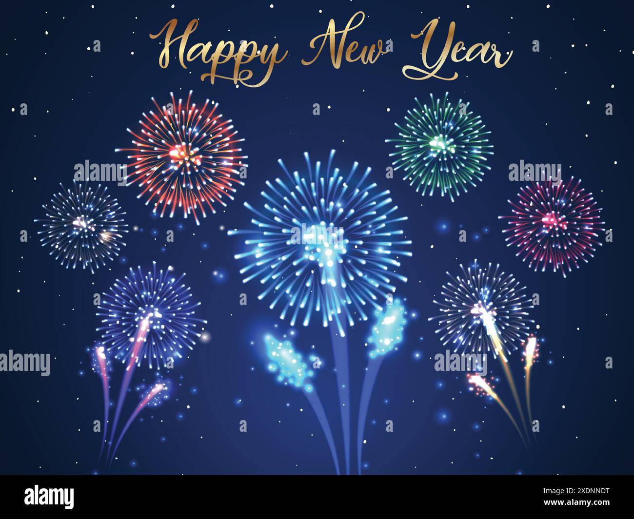 Night sky with fireworks illumination Stock Vector Images - Alamy