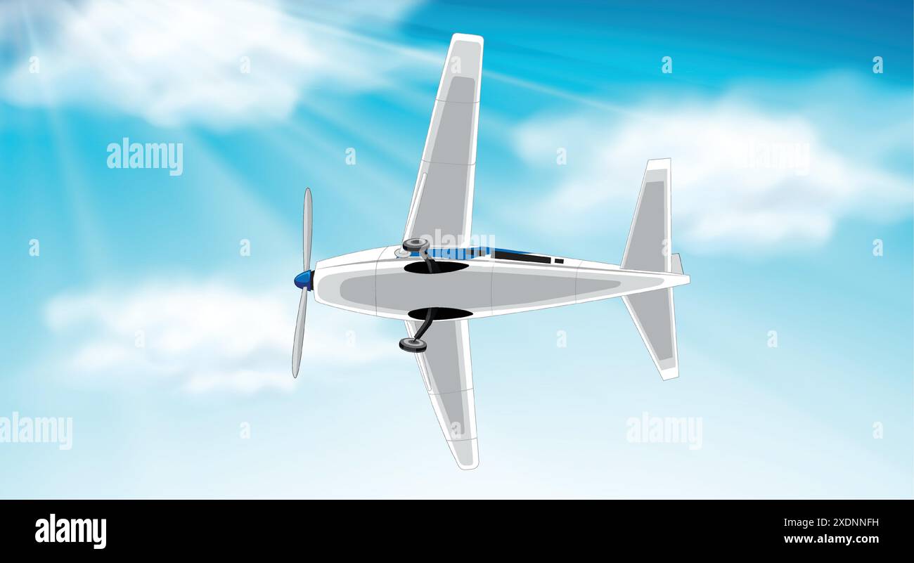 Flying clouds in commercial airplane Stock Vector Images - Alamy