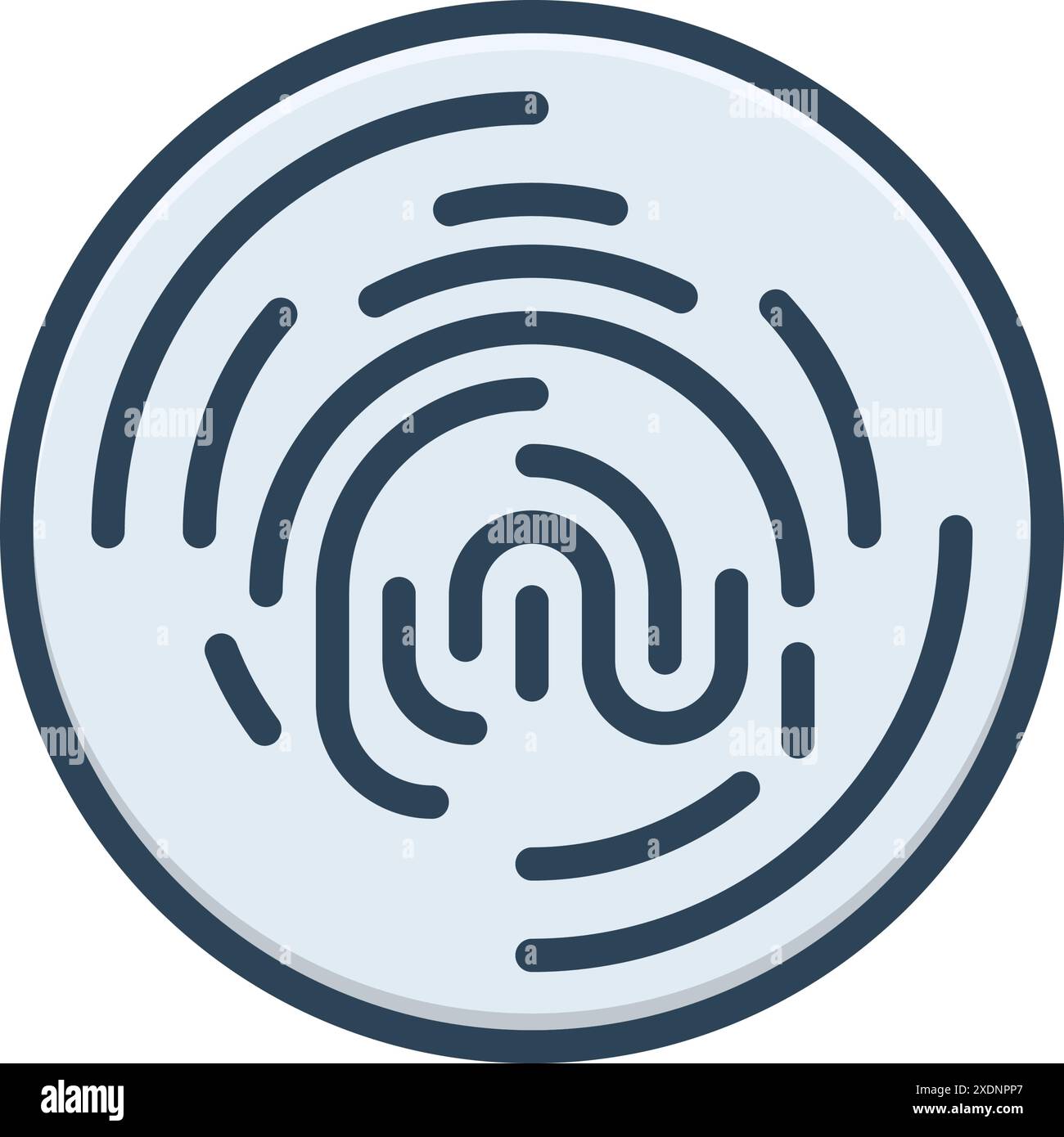 Icon for fingerprint, dactylogram Stock Vector