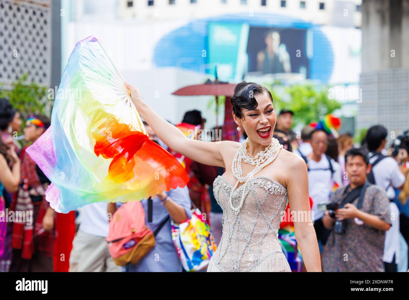Bangkok Pride Festival 2024 Parade of LGBTQIAN people at Siam Center