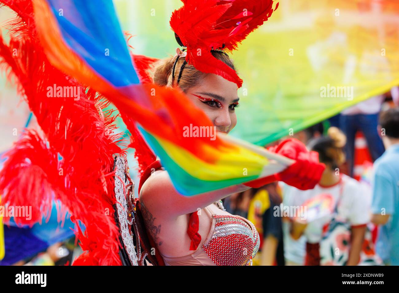 Bangkok Pride Festival 2024 Parade of LGBTQIAN people at Siam Center