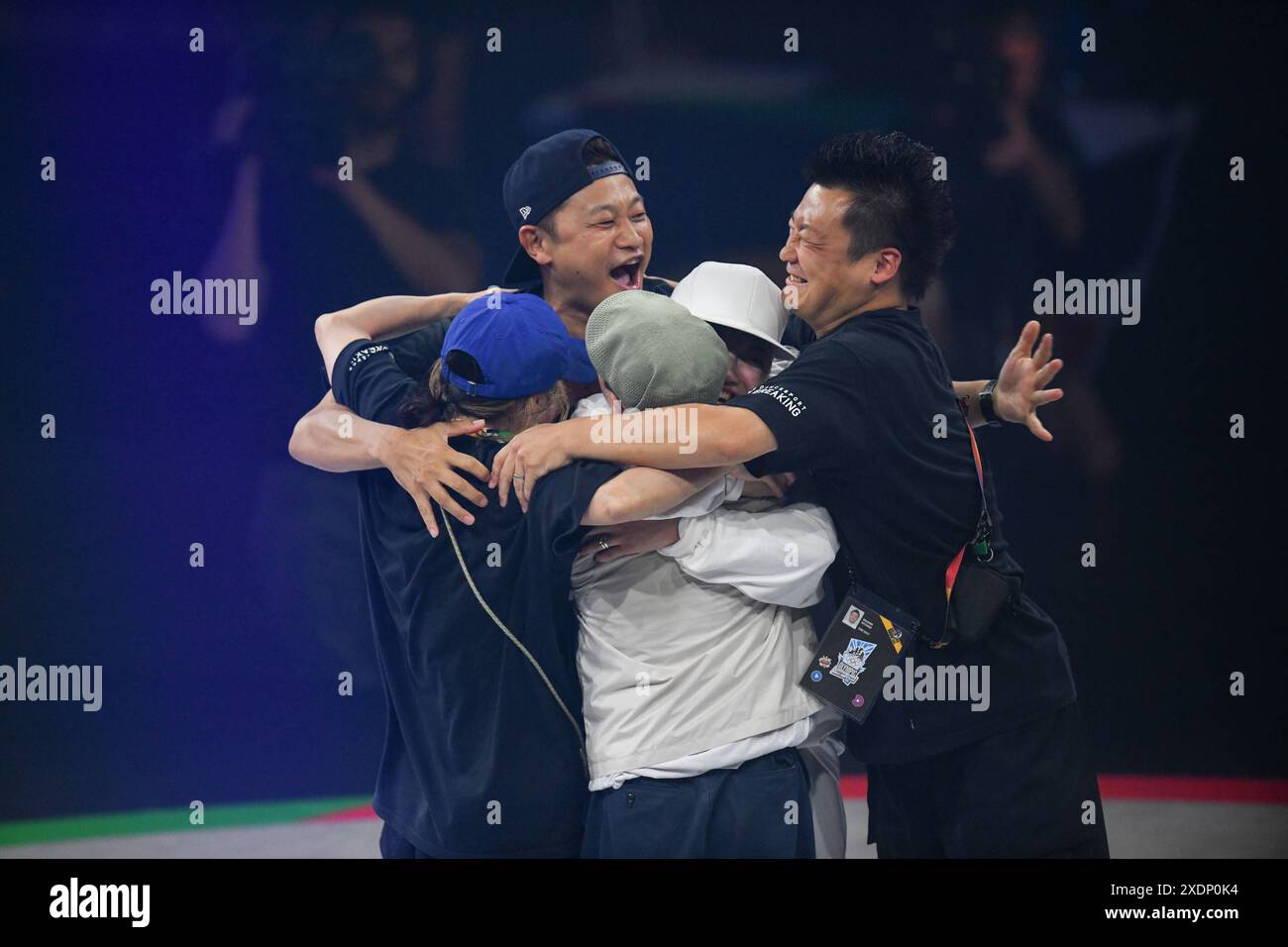 Budapest, Hungary. 23rd June, 2025. Team Japan celebrate after the