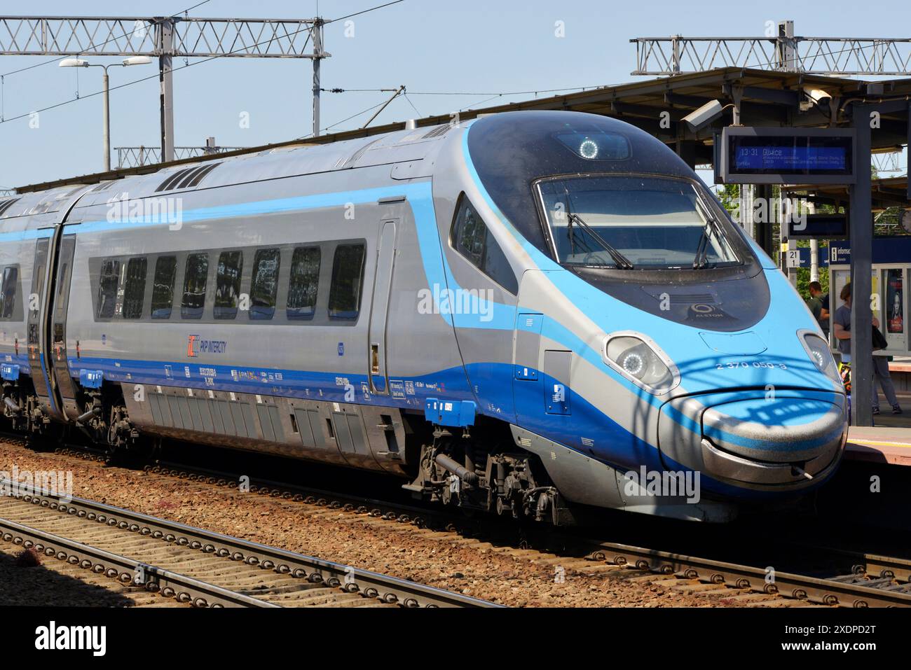 Alstom Pendolino high-speed modern Intercity train service at Gdynia railway train station, Poland, Europe, EU as of 2023 Stock Photo