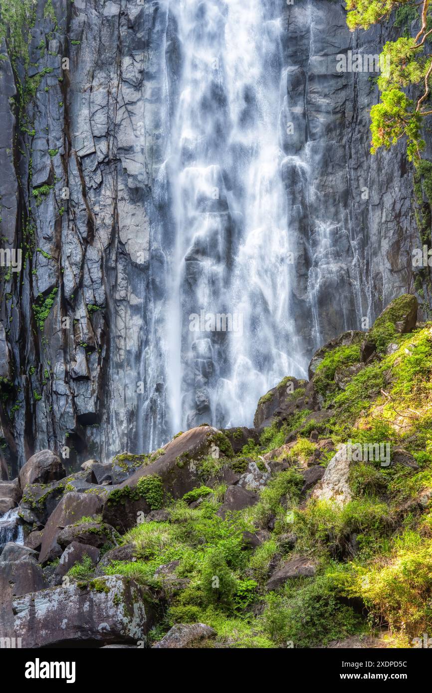 View with Nachi Waterfall located in Nachikatsuura, Wakayama, Japan. Beautiful natural landscape scenery Stock Photo