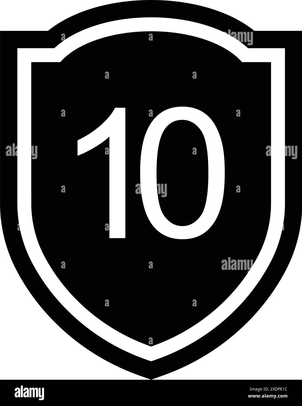 design icon of the number 9 in a shield illustration Stock Vector Image ...