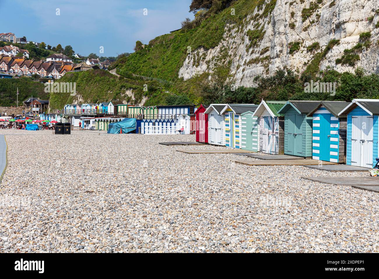 Beer, Devon, UK, England, devon,beer,chalets,beach,beach huts, colorful ...