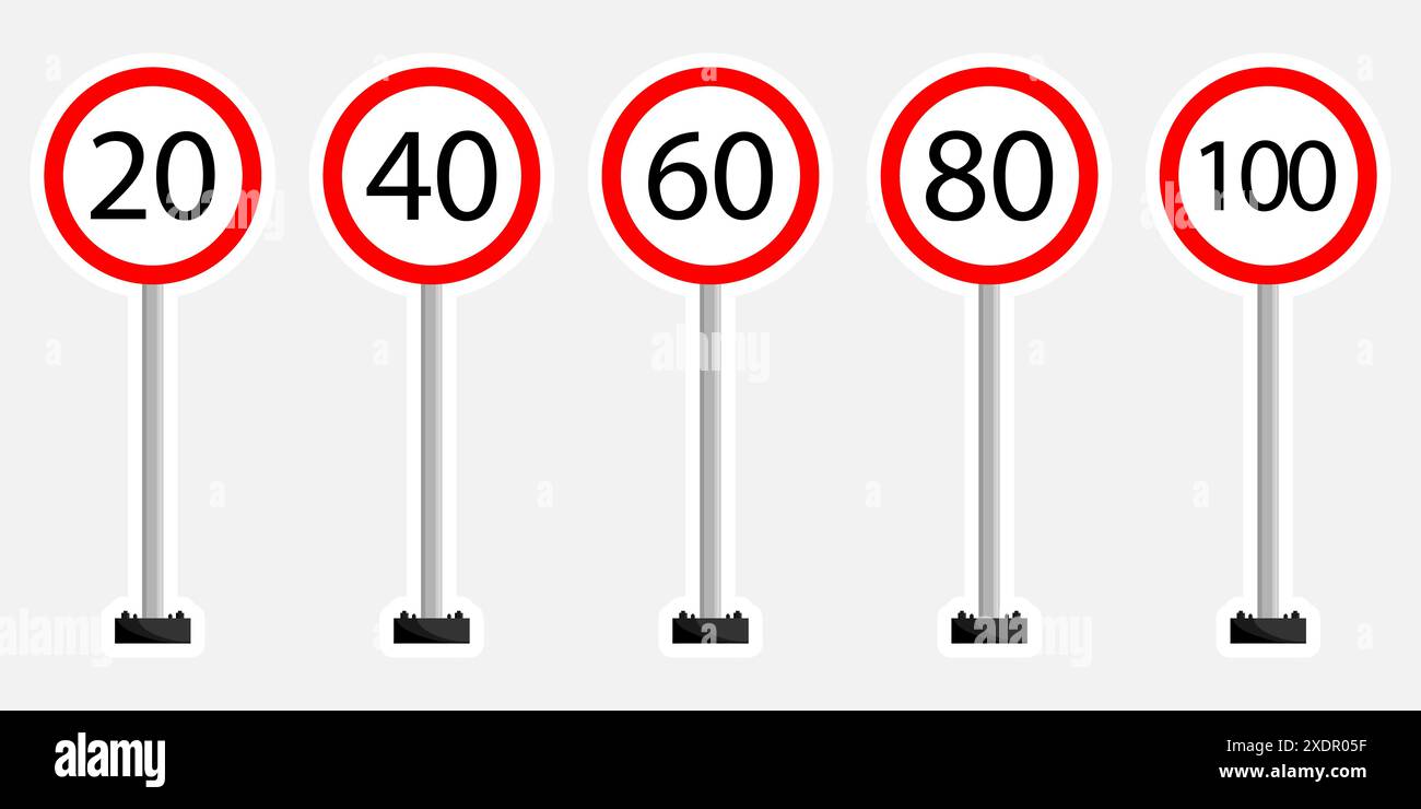 Speed limit sign. Vector design. Stock Vector