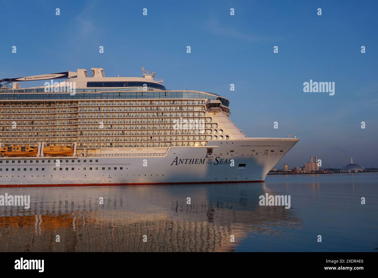 Southampton UK 28 May 2023 Cruise ship Anthem of the Seas on arrival