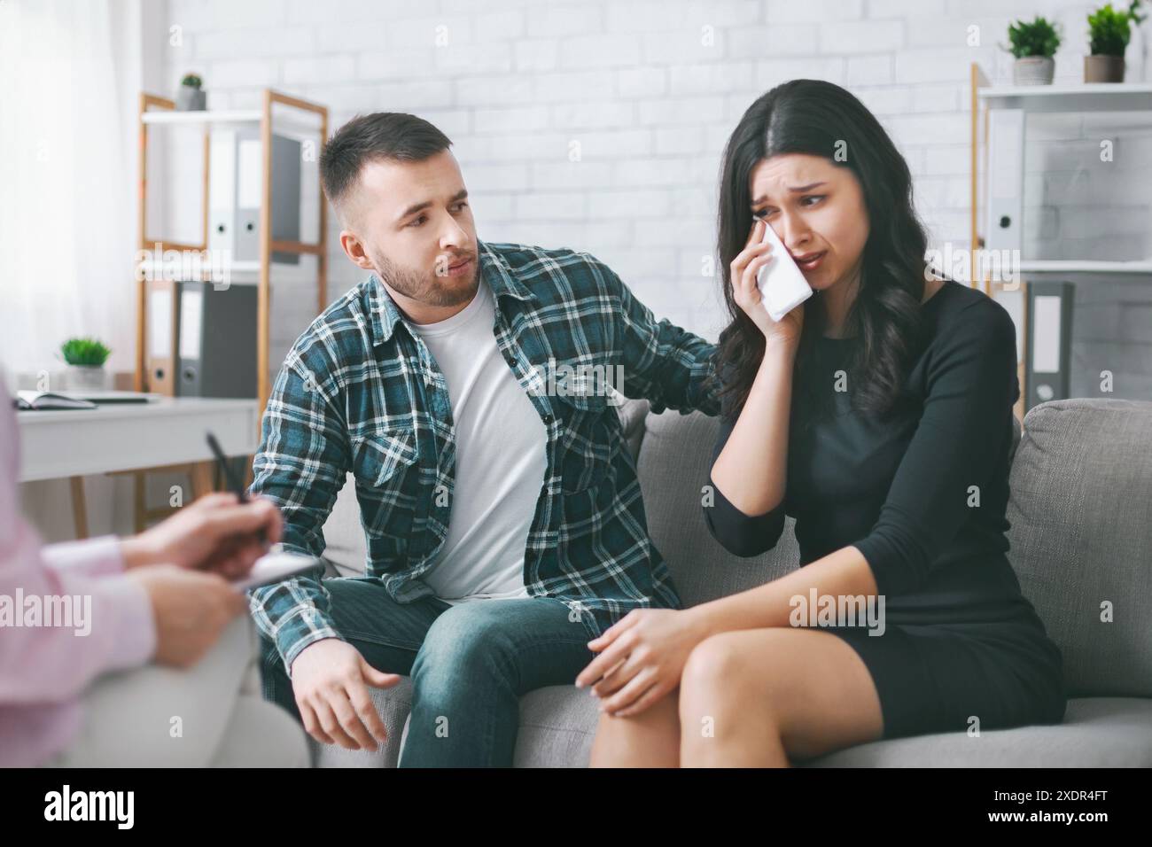 Couple seeking counseling during hi-res stock photography and images ...