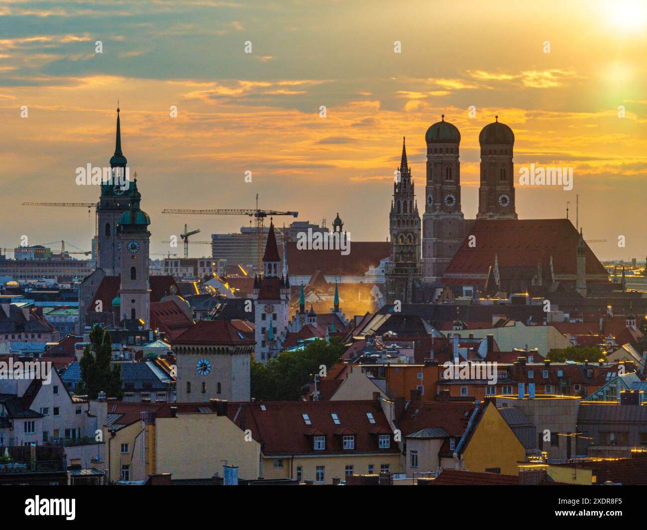 Aerial view munich seen frauenkirche hi-res stock photography and ...