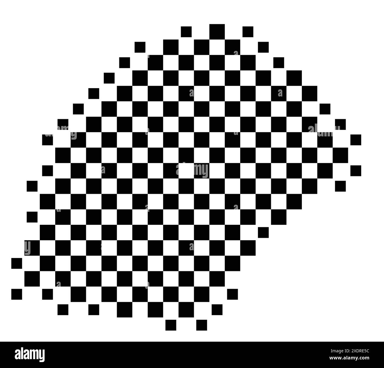 Abstract map of Monaco showing the country with a pattern of black and