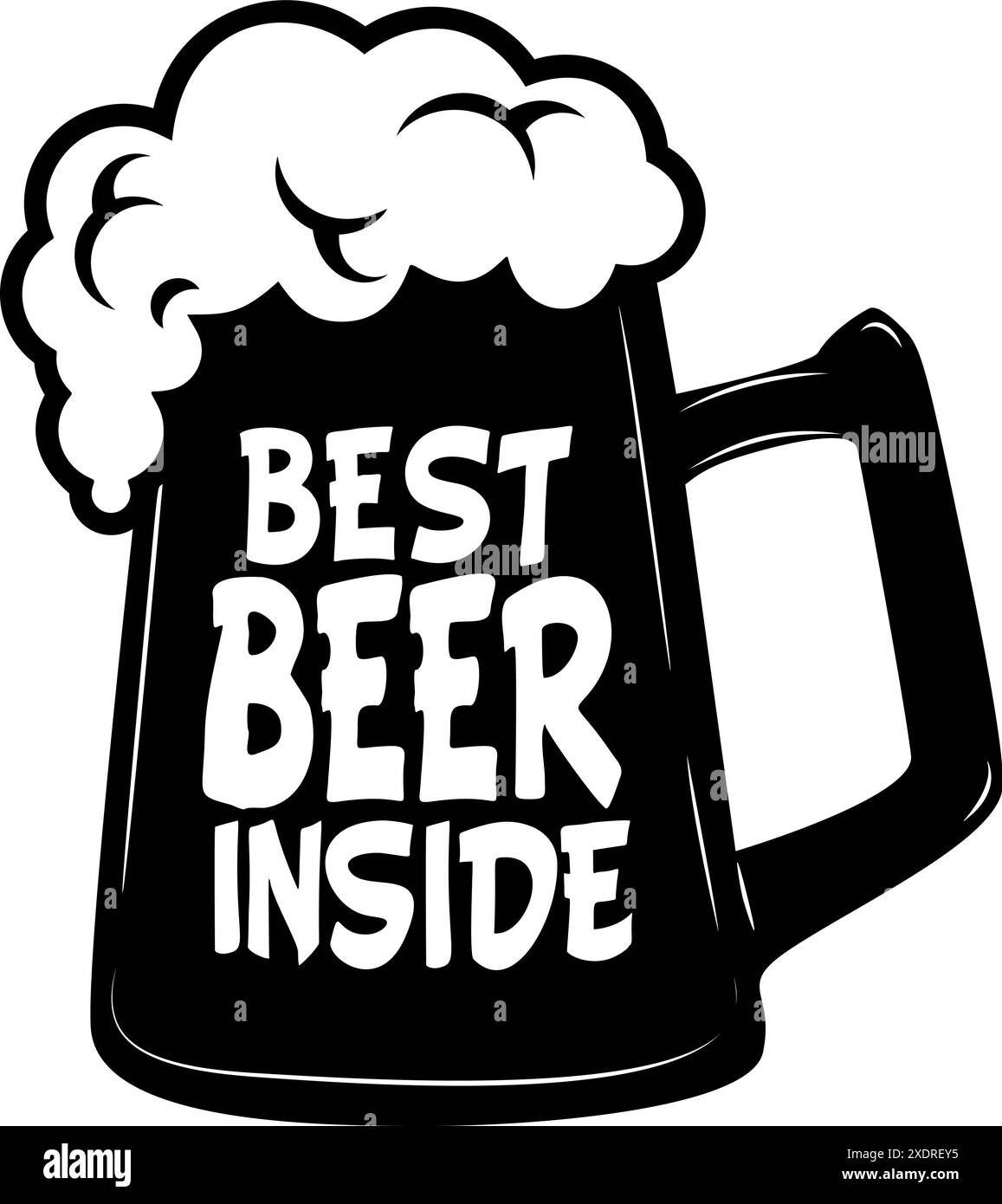 best beer. Vintage beer mug isolated on white background Stock Vector ...