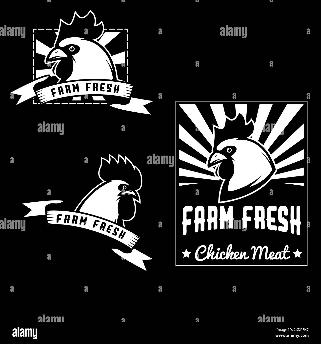 100% natural fresh chicken labels Stock Vector Image & Art - Alamy