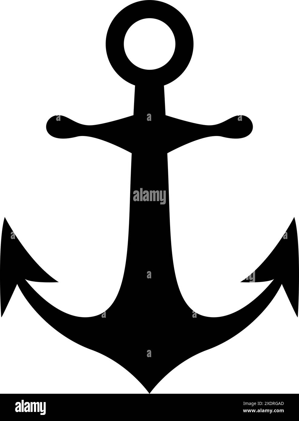 Illustration of vintage anchor isolated on white background. Nautical ...