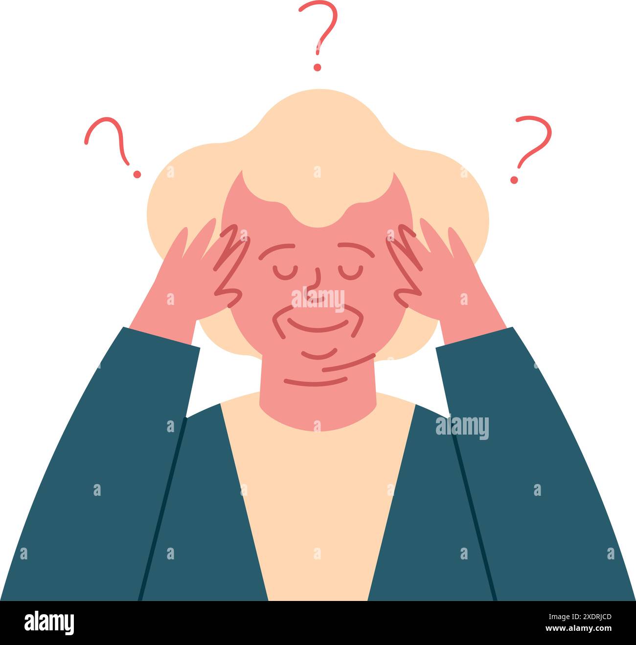 old woman with alzheimers disease isolated Stock Vector Image & Art - Alamy