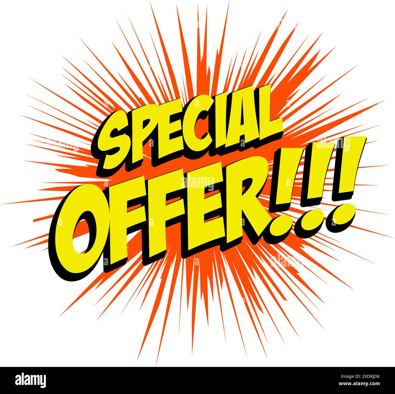 With The Offer Phrease Special offer! Pop art style phrase. Comic style explosion on white ...