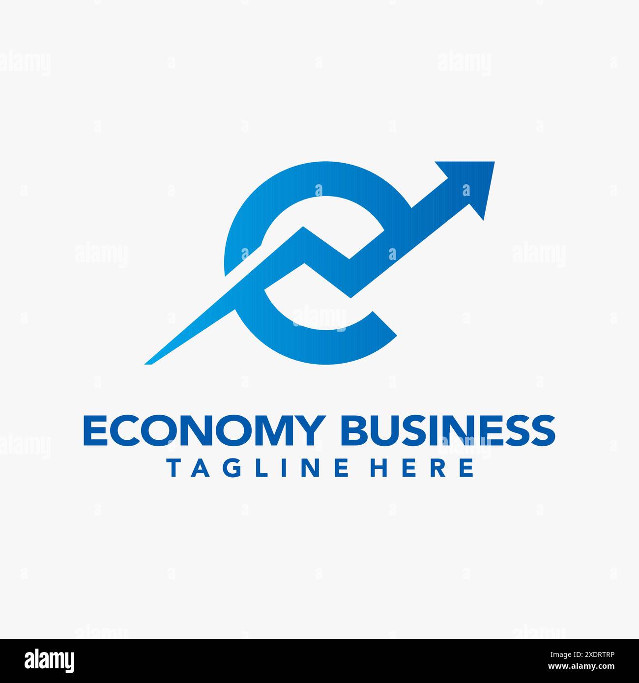 Letter E for economy logo design Stock Vector