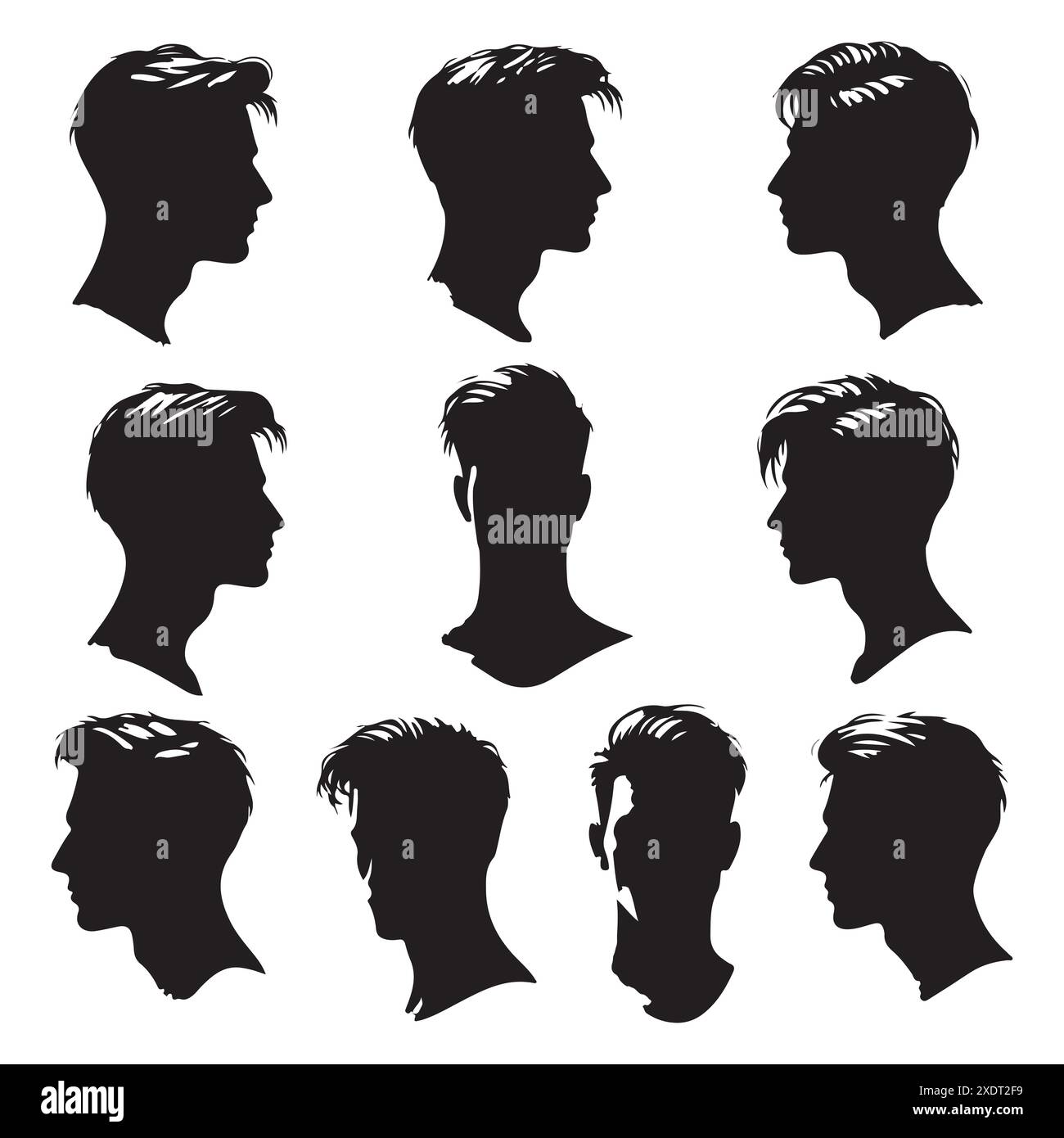 Silhouette set of a person head and shoulders Stock Vector Image & Art ...