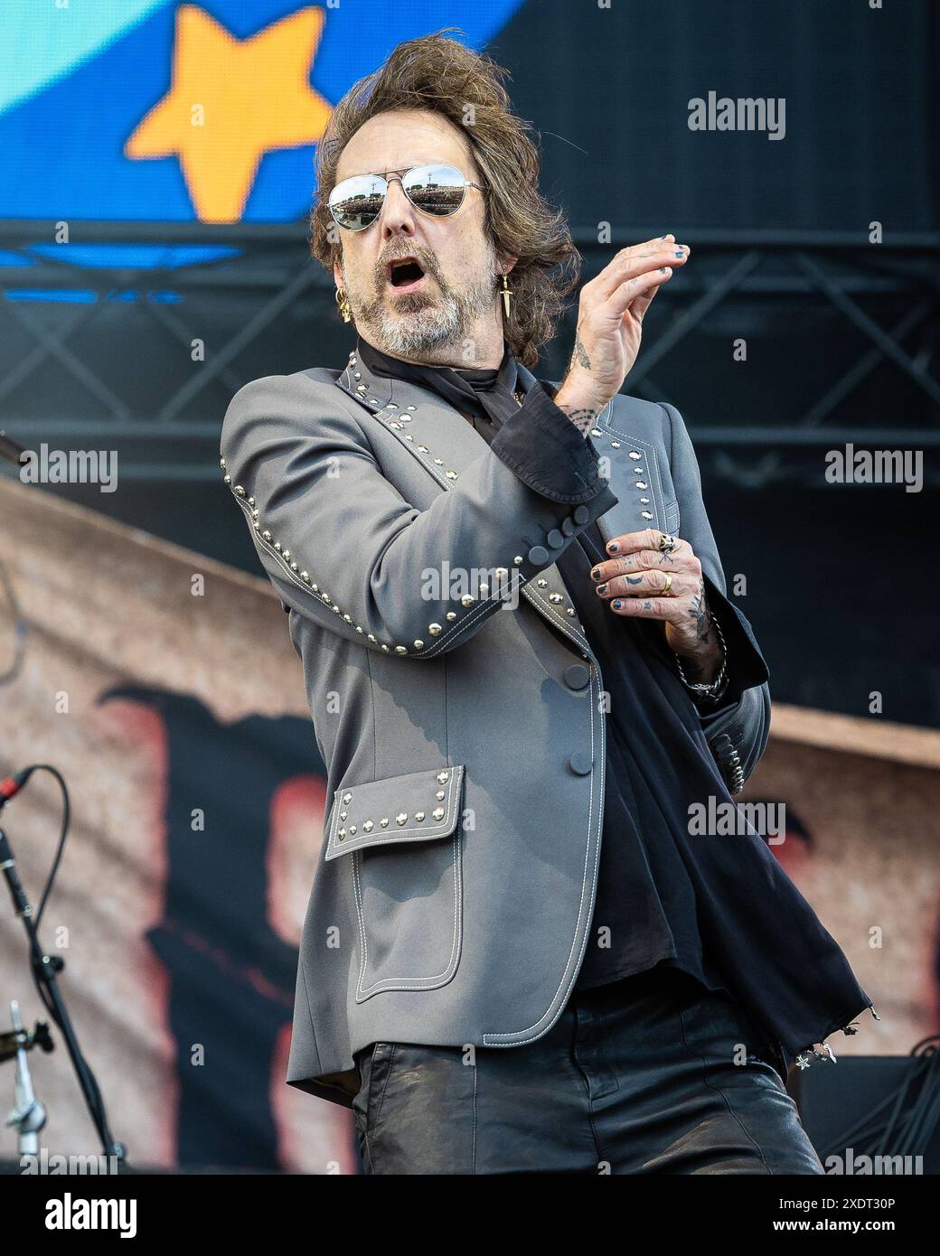 Chris Robinson of The Black Crowes in Sweden on 6 June 2024 Stock Photo