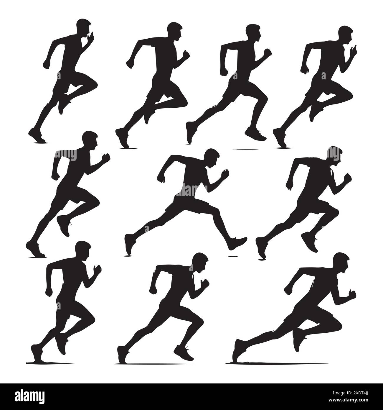 Silhouette Set Of A Person Running Stock Vector Image Art Alamy Silhouette set of a person running stock vector image art alamy