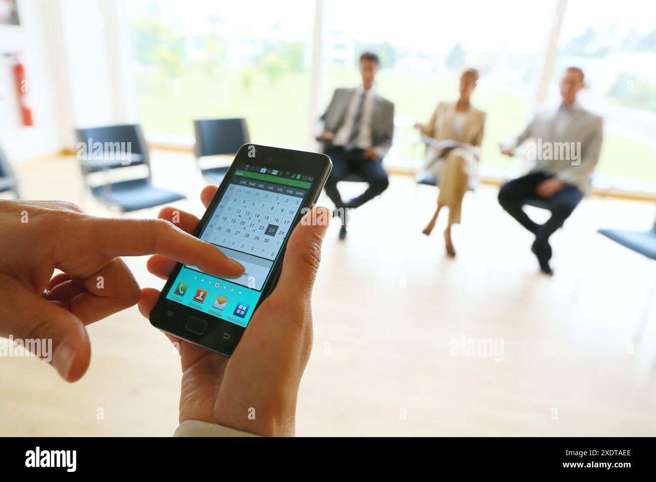 Using smartphone Stock Photo
