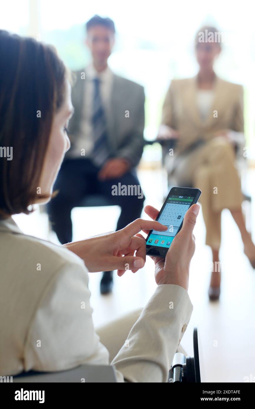 Using smartphone Stock Photo