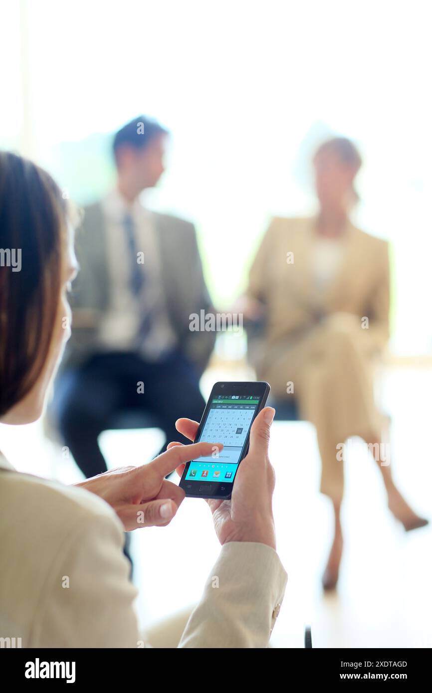 Using smartphone Stock Photo