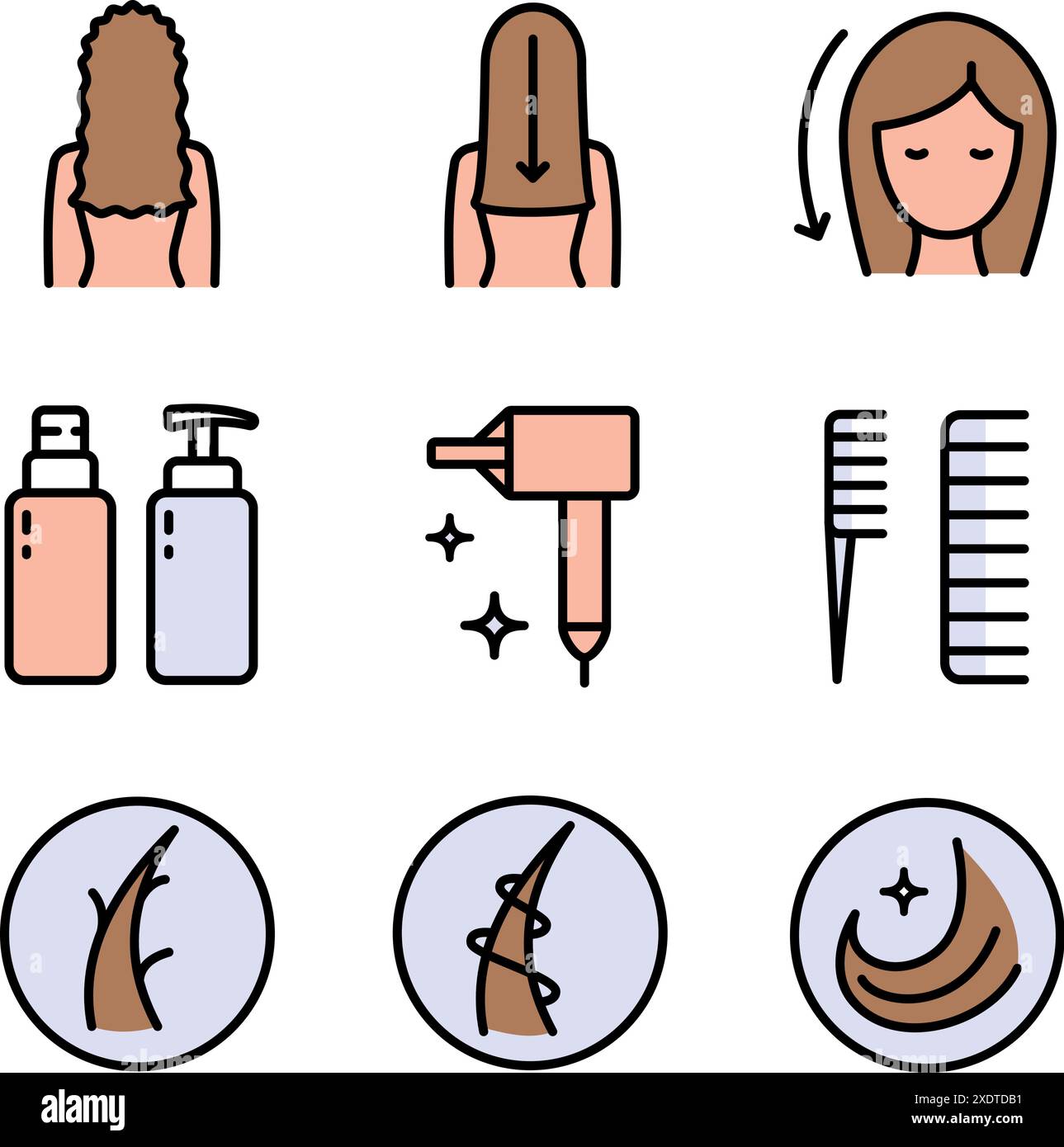 Woman comb conditioner Stock Vector Images - Alamy