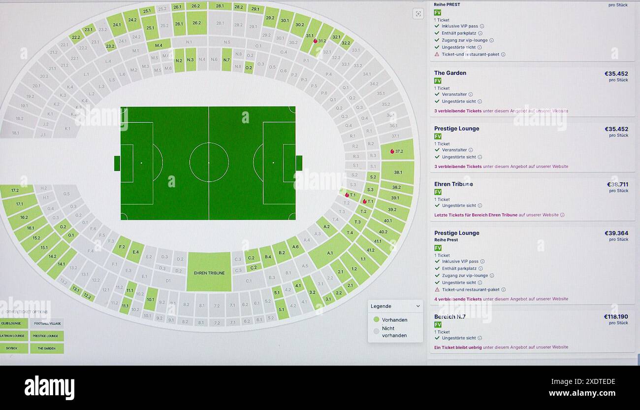 Tickets for the final of the UEFA Euro 2025 European Football Championship are available on the