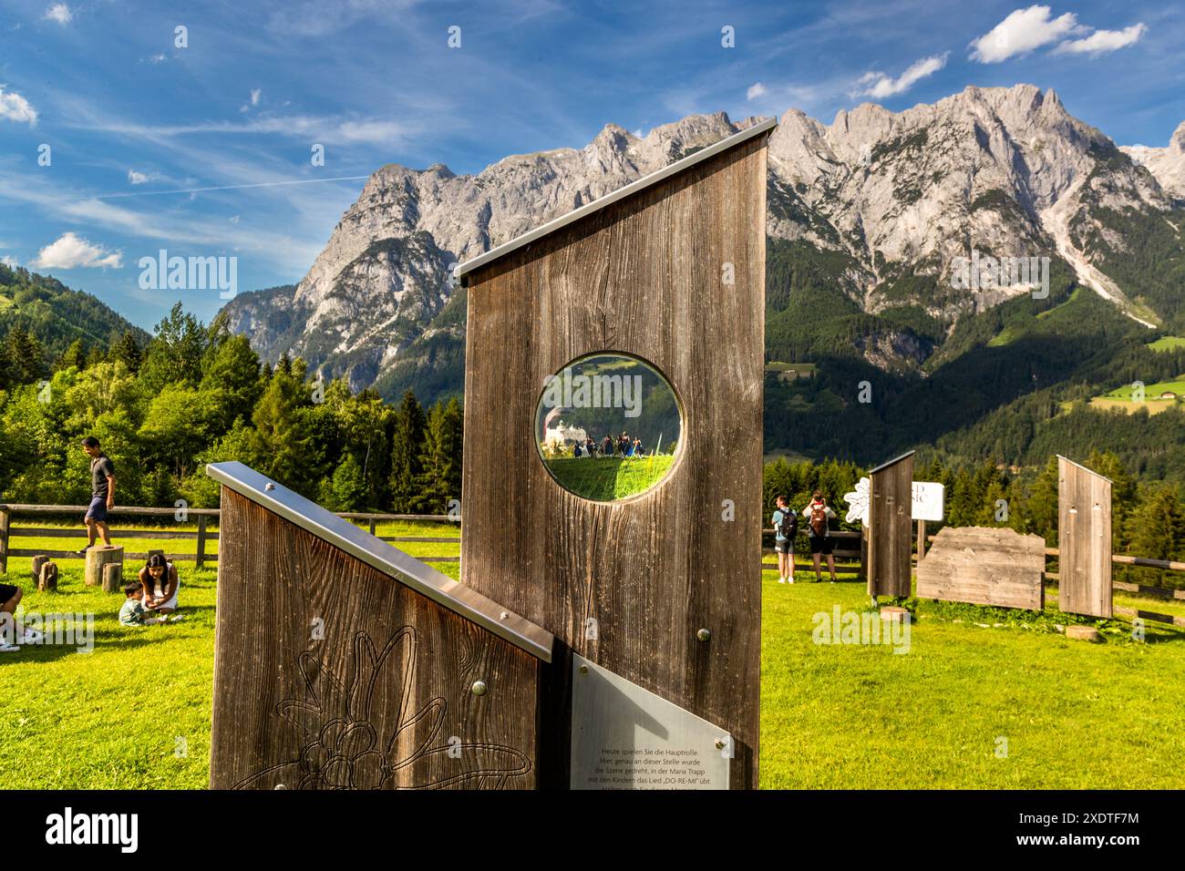 Sound of Music Trail. Dielalmweg, Tenneck, Salzburg, Austria Stock Photo