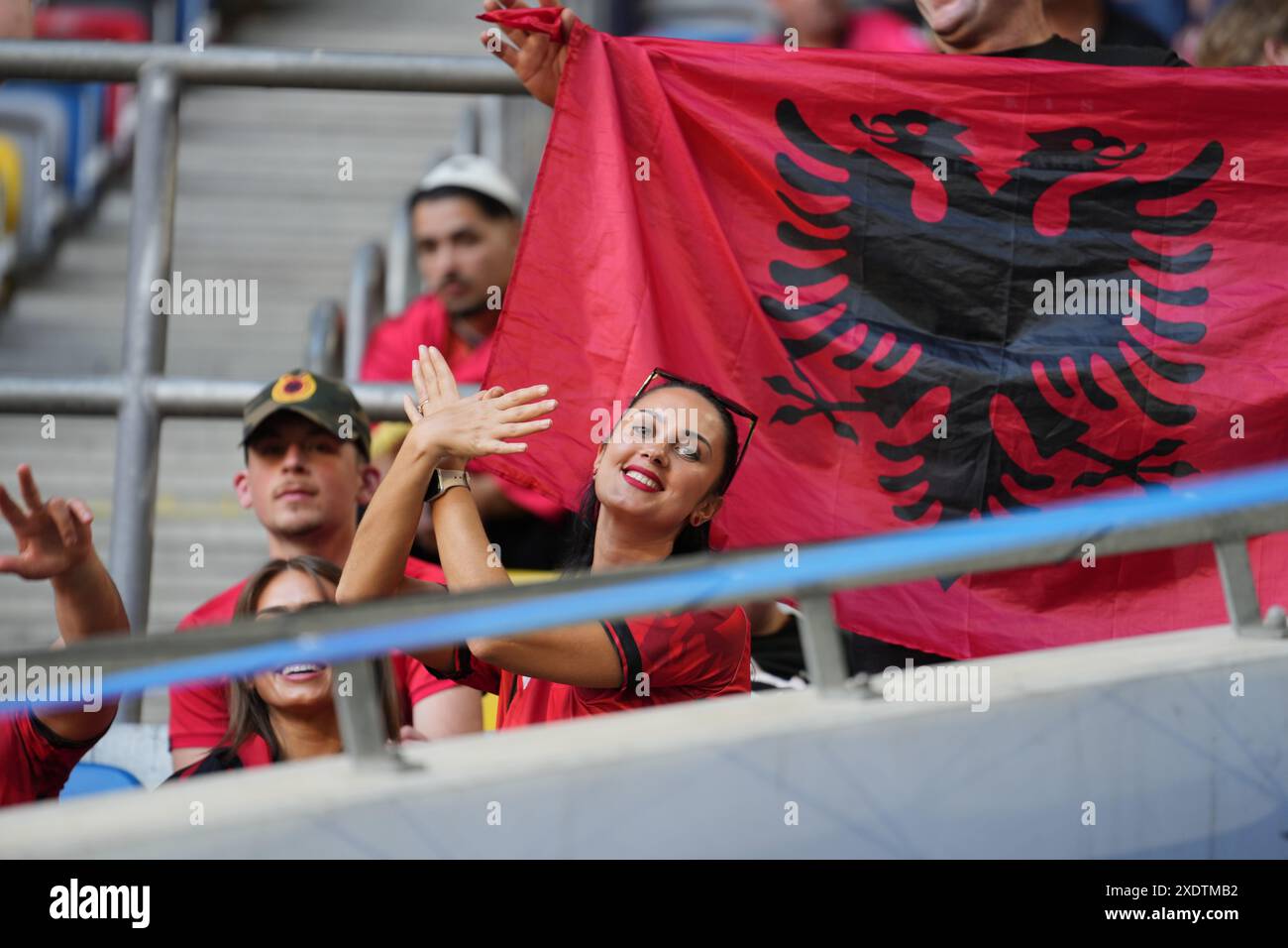 Albanian fans during the EURO 2024, Group B football match between