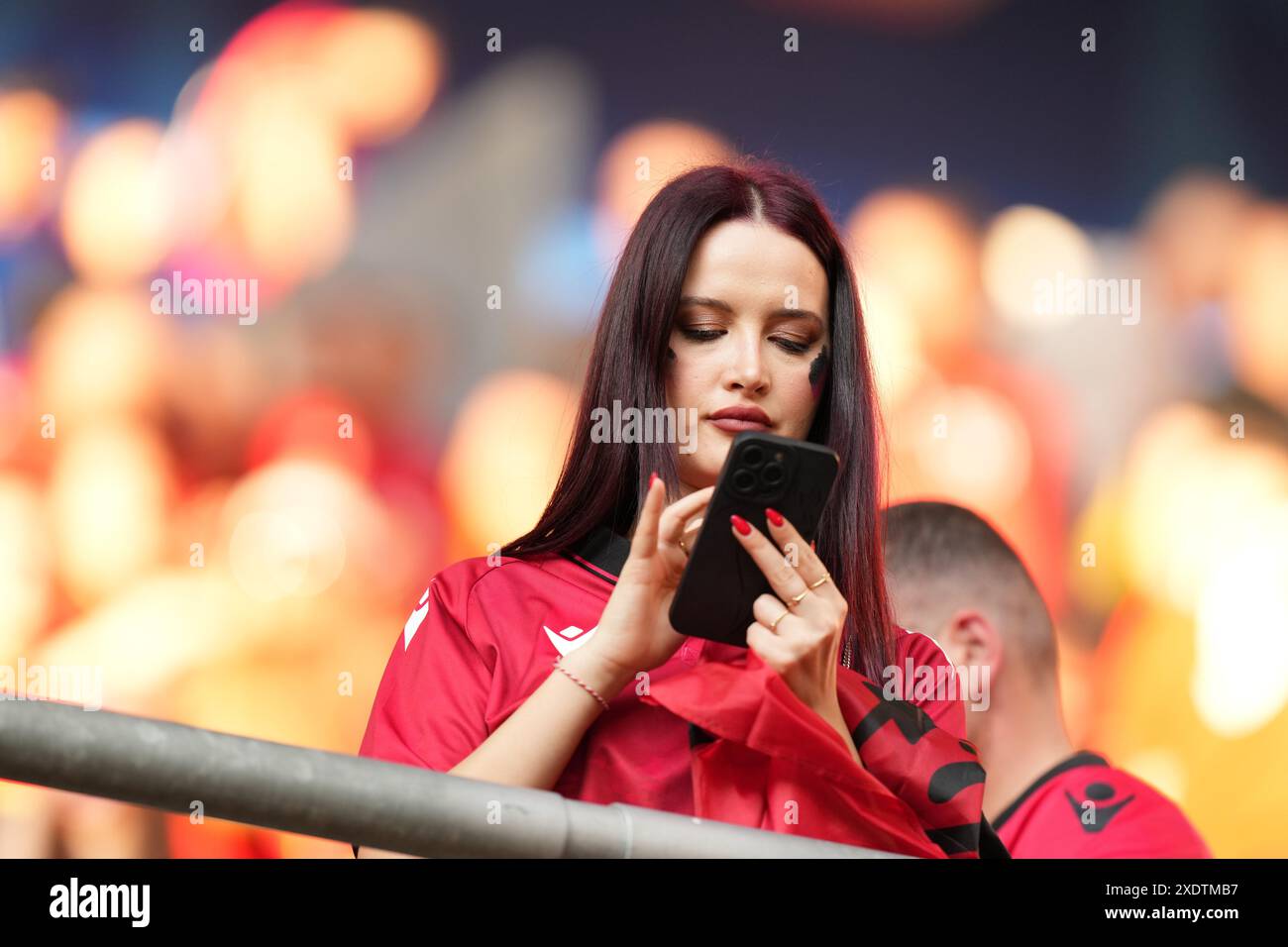 Albanian fans during the EURO 2024, Group B football match between