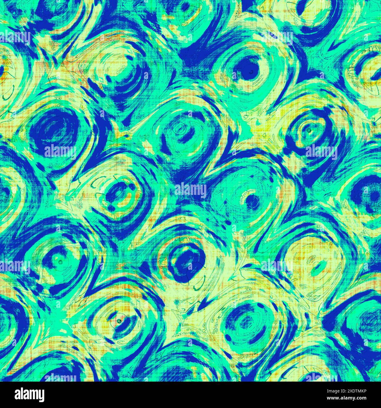 Summer blue dyed wave water pattern with broken linear blotch effect ...