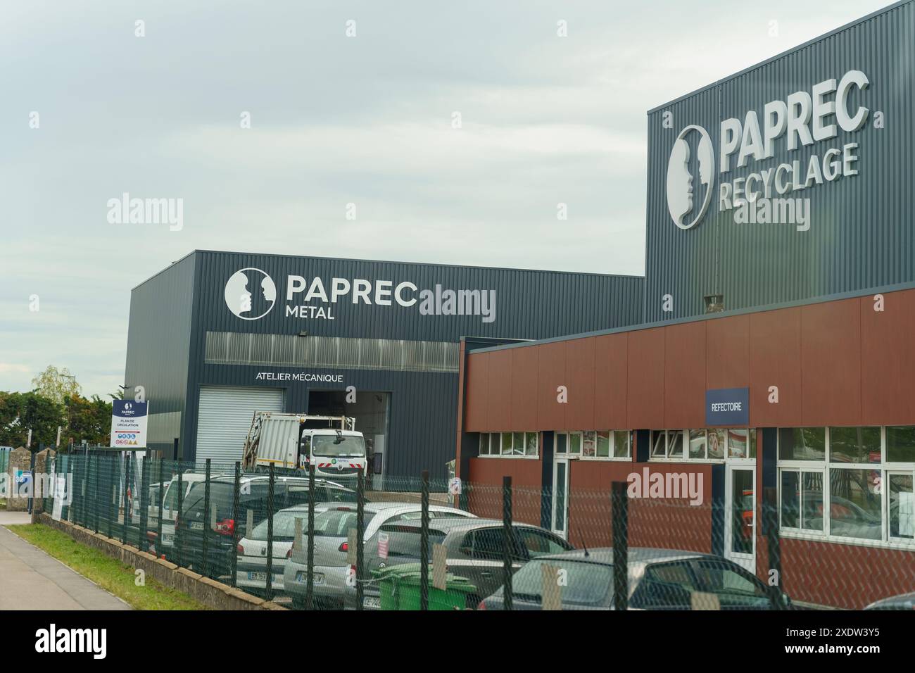 Parpec Saint-Marseille, France, April 28, 2023: PAPREC Recyclage production ...