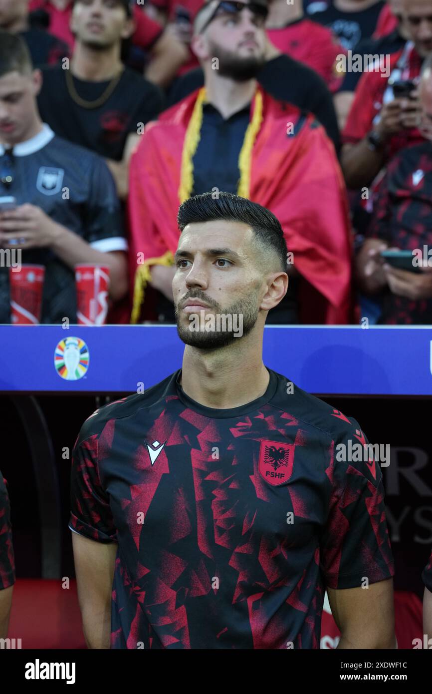 Klaus Gjasula of Albania during the EURO 2024, Group B football match between Albania and Spain