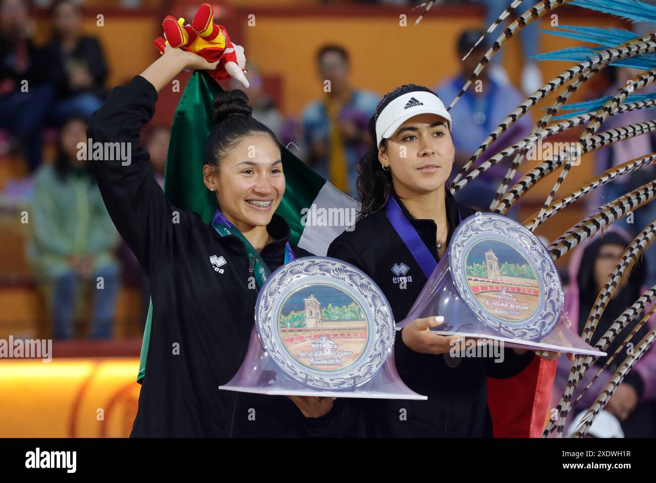 Tlaxcala, Mexico. 23rd June, 2024. (L-R) Silver medalists winners ...