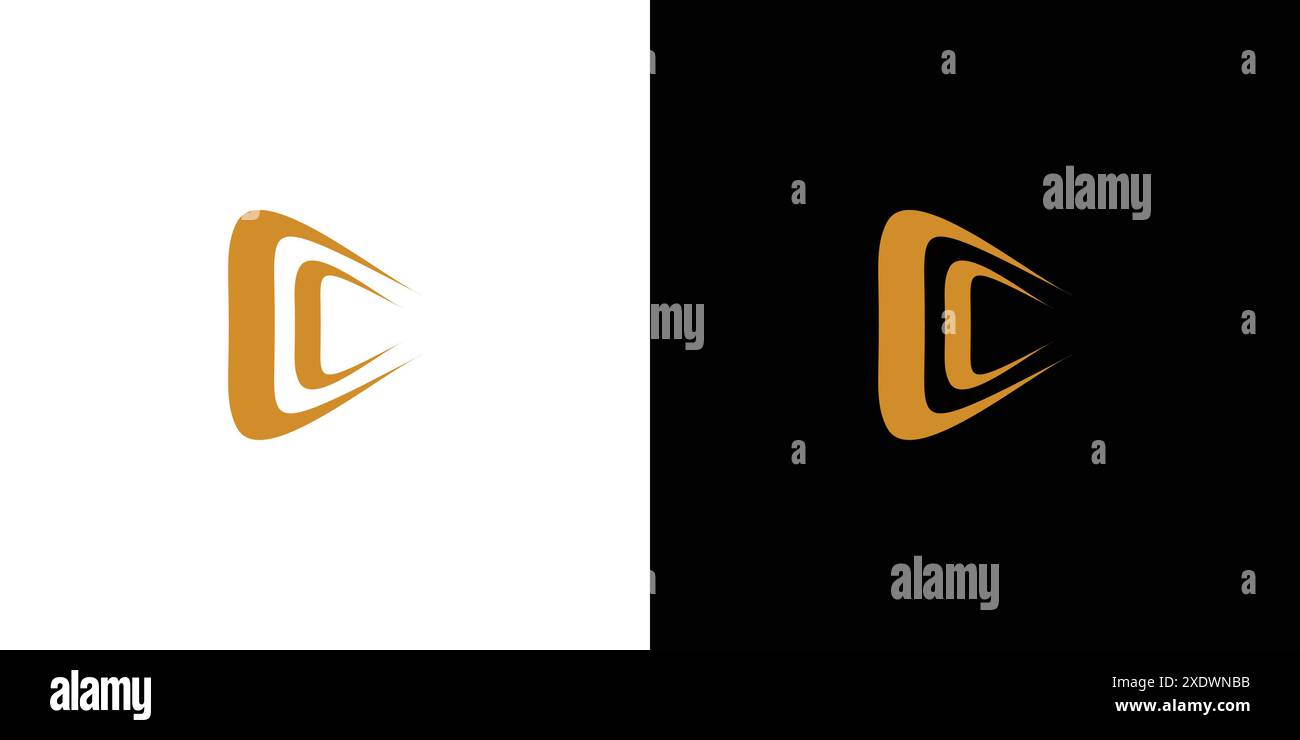 Modern and unique CC logo design Stock Vector