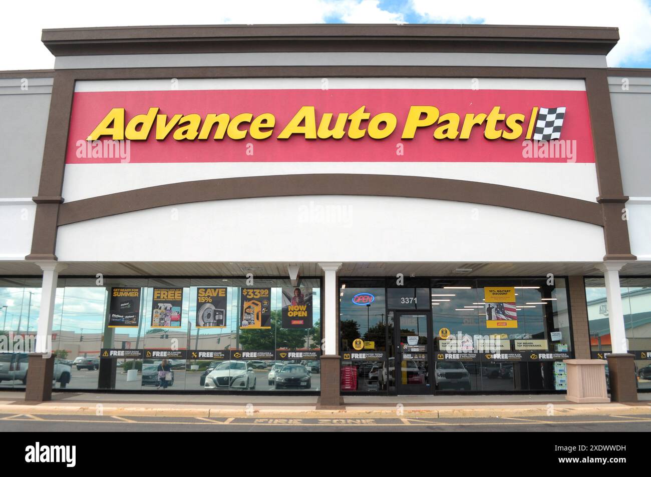 An Advance Auto Parts store is seen in the Levittown neighborhood in