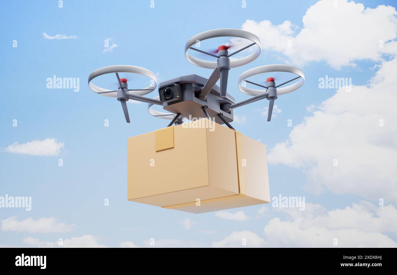 Flying realistic drone 3d hi-res stock photography and images - Alamy