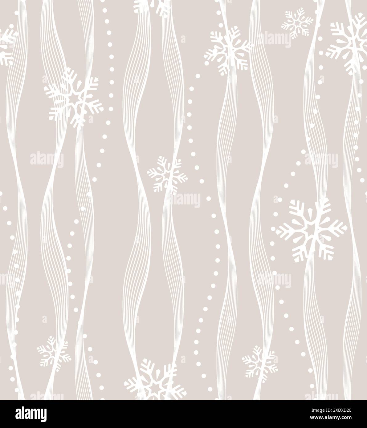 The geometric pattern with wavy lines. Seamless vector background. White and pink texture Stock Vector