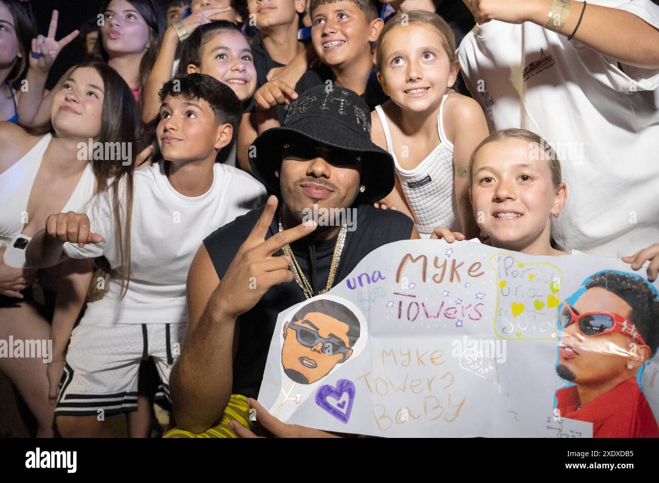 Myke Towers bei seinem Konzert im Recinto Ferial. Torrejon de Ardoz, 24.06.2024 *** Myke Towers at his concert in the Recinto Ferial Torrejon de Ardoz, 24 06 2024 Foto:xDyDxFotografosx/xFuturexImagex towers 4603 Stock Photo