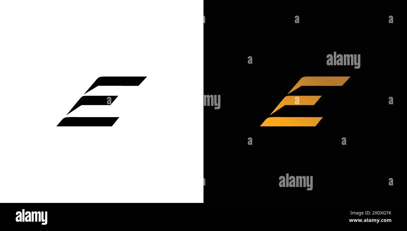 modern and strong  letter E initials logo design Stock Vector