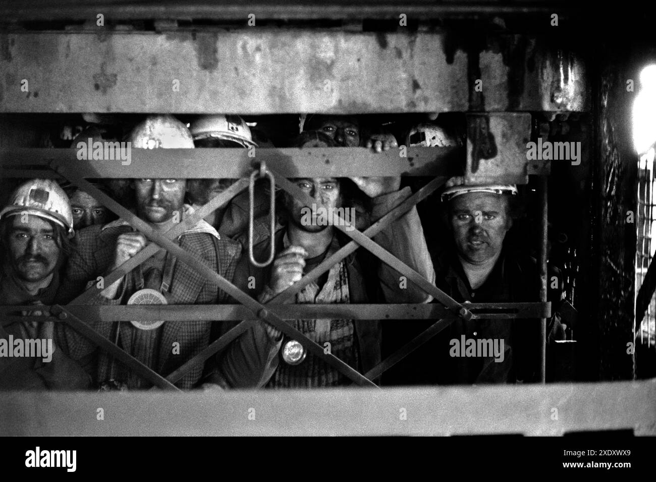 Coal Miners 1970s UK. At the end of a seven hour fifteen minute shift ...