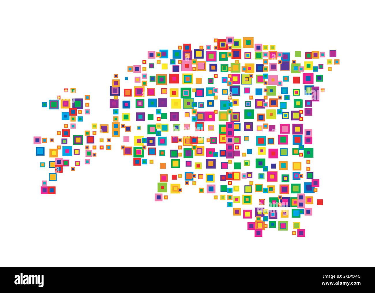 Abstract map of Estonia Abstract map showing the country with a pattern ...