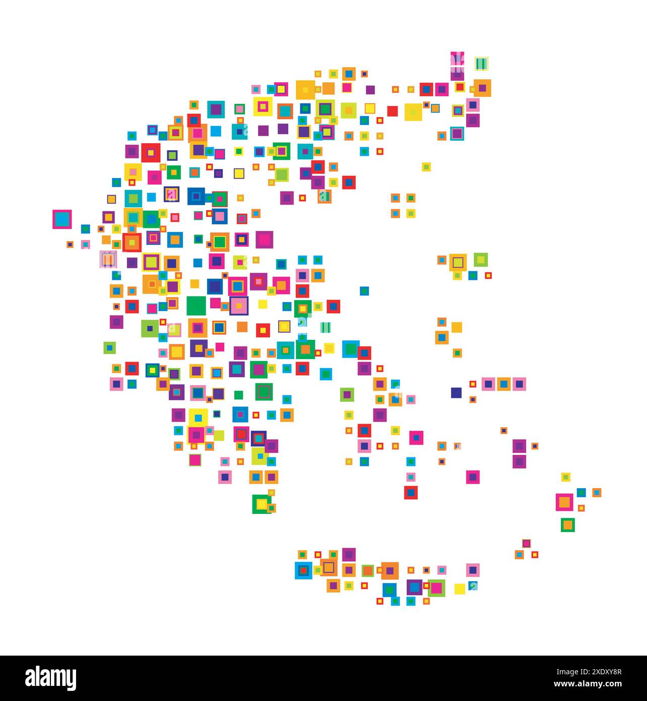 Abstract map of Greece Abstract map showing the country with a pattern ...