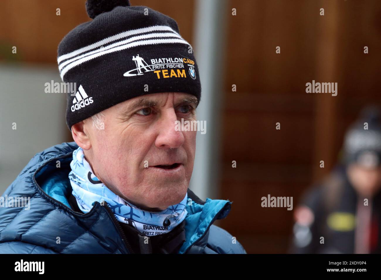 IBU Biathlon Mass Start Men 15 km Stock Photo
